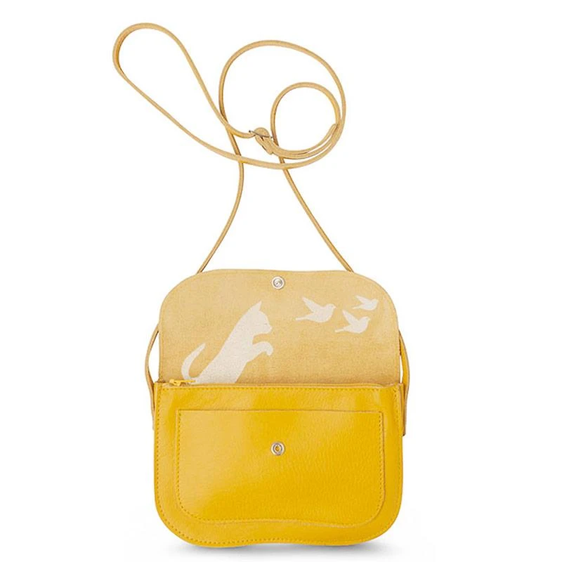 Keecie Cat Chase Kleine Ledertasche Gelb Keecie Cat Chase Kleine Ledertasche Gelb