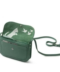 Keecie Taschen Cat Chase Kleine Ledertasche Grün