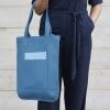 Keecie Hungry Harry Totebag Aus Leder, Mittelblau 1 Keecie Hungry Harry Totebag Aus Leder, Mittelblau