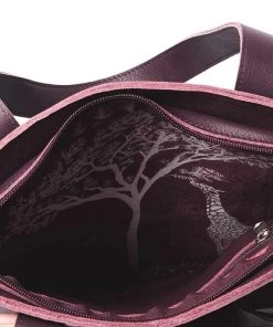 Keecie Hungry Harry Totebag Aus Leder, Mittelblau