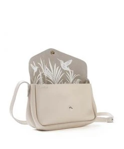 Keecie Kleine Ledertasche Lichtgrau - Humming Along Bag