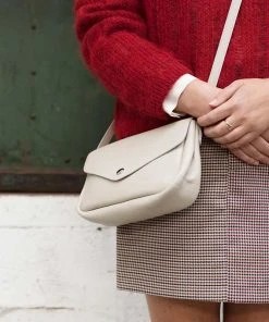 Keecie Kleine Ledertasche Lichtgrau - Humming Along Bag