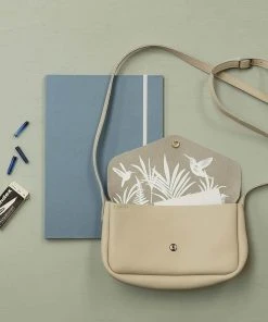 Keecie Kleine Ledertasche Lichtgrau - Humming Along Bag