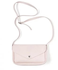 Keecie Taschen Kleine Ledertasche Puderrosa Mit Siebdruck Auf Der Innenseite - Humming Along Bag