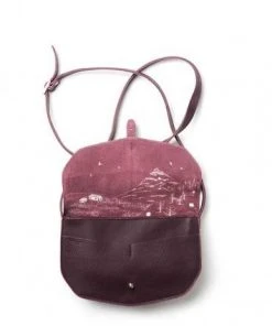 Keecie Taschen Move Mountains Bag Kleine Ledertasche Aubergine