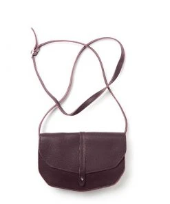 Keecie Taschen Move Mountains Bag Kleine Ledertasche Aubergine