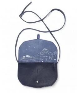 Keecie Move Mountains Bag Kleine Ledertasche Blau