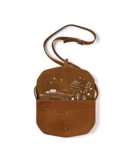 Keecie Move Mountains Bag Kleine Ledertasche Cognac Taschen