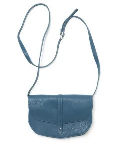 Keecie Move Mountains Bag Kleine Ledertasche Mittelblau