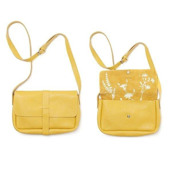 Keecie Picking Flower - Mittelgroße Ledertasche Gelb 3 Keecie Picking Flower - Mittelgroße Ledertasche Gelb