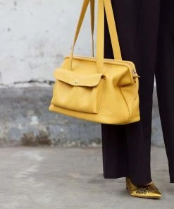 Keecie Room Service, Ledertasche Im Dokterkoffer- Stil, Gelb Taschen