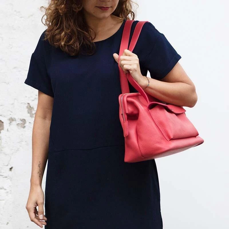 Keecie Room Service, Ledertasche Im Dokterkoffer- Stil, Korallenrot Taschen Keecie Room Service, Ledertasche Im Dokterkoffer- Stil, Korallenrot Taschen