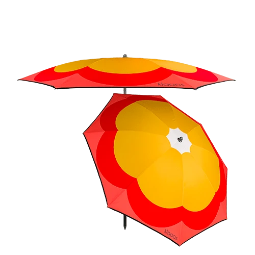 Klaoos Strand- Sonnenschirm - Pop-grass Rouge Moutarde Klaoos Strand- Sonnenschirm - Pop-grass Rouge Moutarde