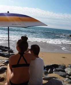 Klaoos Strand- Sonnenschirm - PSYCHÉ Blau Gelb Balkon & Terasse 4 Klaoos Strand- Sonnenschirm - PSYCHÉ Blau Gelb Balkon & Terasse