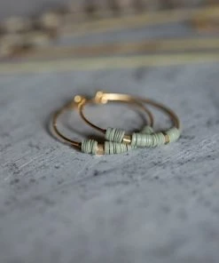 Les Tissages De Camille Creolen Litha Mit Heishi Perlen