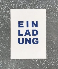 Letternpresse Einladung Letterpress Einladungskarte Glückwunsch Und Grußkarten