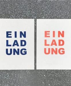 Letternpresse Einladung Letterpress Einladungskarte Glückwunsch Und Grußkarten
