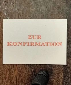 Letternpresse Glückwunschkarte Zur Konfirmation Glückwunsch Und Grußkarten
