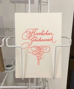 Letternpresse Herzlichen Glückwunsch! Letterpress Grußkarte