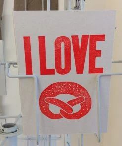 Letternpresse I Love Brez'n Letterpress Grußkarte Glückwunsch Und Grußkarten