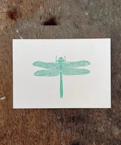 Letternpresse Glückwunsch Und Grußkarten Libelle - Letterpress Grußkarte