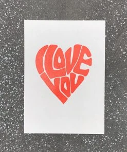 Letternpresse Love 60s Letterpress Grußkarte