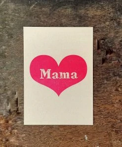 Letternpresse Glückwunsch Und Grußkarten Mama - Herz - Letterpress Grußkarte
