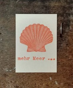 Letternpresse Glückwunsch Und Grußkarten Mehr Meer - Letterpress Grußkarte