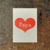 Letternpresse Papa - Herz - Letterpress Grußkarte