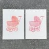 Letternpresse Zur Geburt Kinderwagen Letterpress Grußkarte Glückwunsch Und Grußkarten