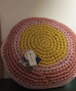 Bodenkissen PALLO Rosa Gelb Von Lumikello