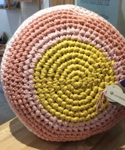 Bodenkissen PALLO Rosa Gelb Von Lumikello