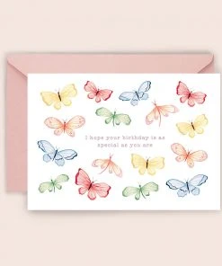 Luvter Paper Geburtstagskarte Bunte Schmetterlinge