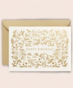 Luvter Paper Glückwunsch Und Grußkarten Geburtstagskarte Filigrane Goldprägung