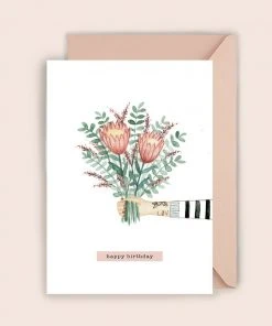 Luvter Paper Geburtstagskarte Mit Blumenstrauß