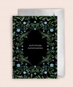 Luvter Paper Glückwunsch Und Grußkarten Trauerkarte Vergissmeinnicht