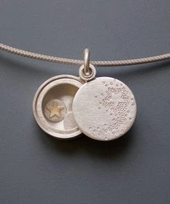 Schmuck Glas - Medaillon Aus Silber Sternschnuppe Von Mabotte 15mm