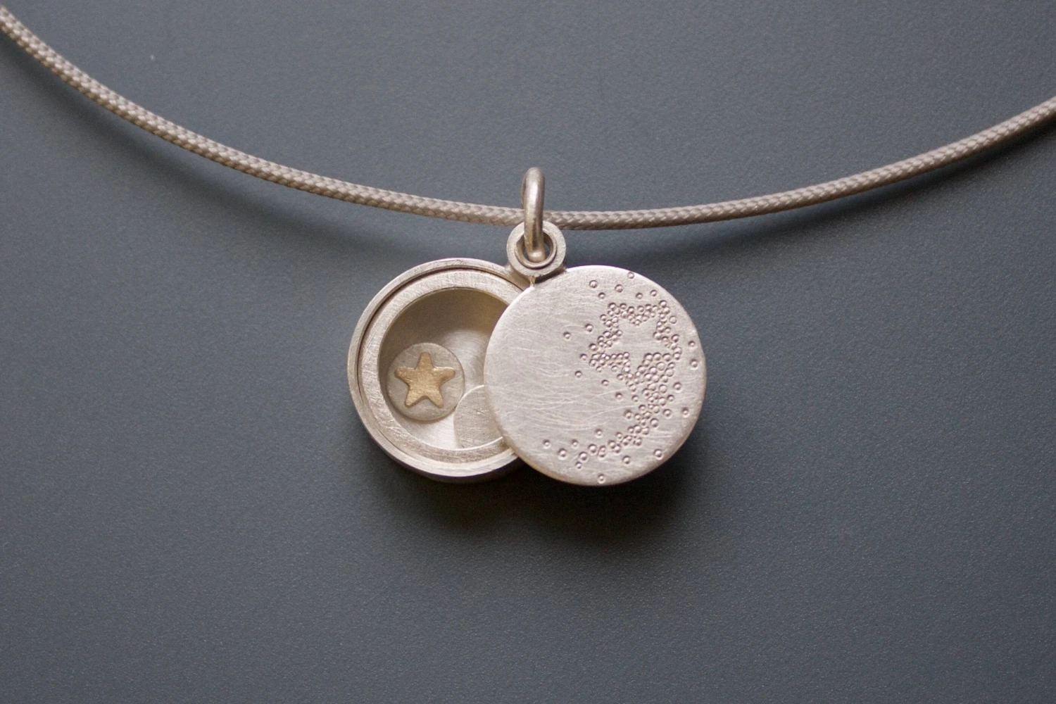 Schmuck Glas - Medaillon Aus Silber Sternschnuppe Von Mabotte 15mm 3 Schmuck Glas - Medaillon Aus Silber Sternschnuppe Von Mabotte 15mm