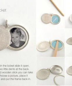 Schmuck Medaillon Karo Aus Silber Von Mabotte 22mm