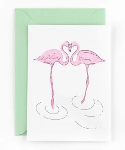 Studio Flash Letterpress Hochzeitskarte Flamingos Glückwunsch Und Grußkarten