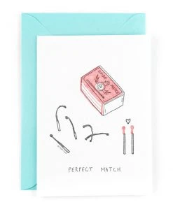 Studio Flash Letterpress 'perfect Match' - Hochzeitskarte Glückwunsch Und Grußkarten