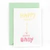 Studio Flash Letterpress Happy Baby - Happy Parent - Grußkarte