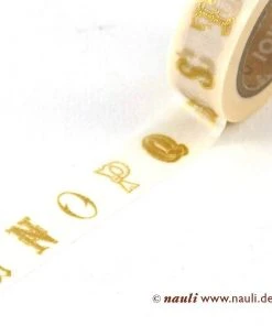 MT Masking Tape Mit Goldenem Alphabet