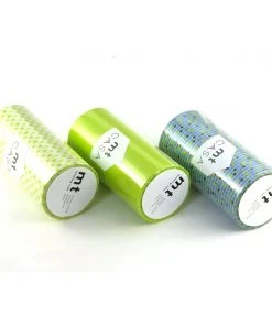 Masking Tape MT Casa Fliesen Blau - Moegi Grün - Grüne Punkte