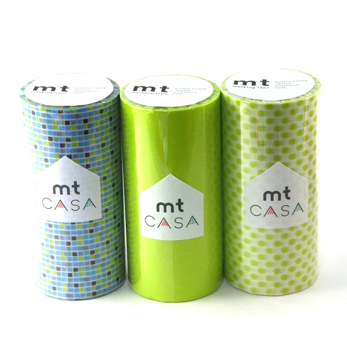 Masking Tape MT Casa Fliesen Blau - Moegi Grün - Grüne Punkte 5 Masking Tape MT Casa Fliesen Blau - Moegi Grün - Grüne Punkte