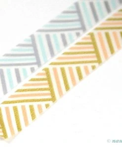 MT Washi Masking Tape Corner Hellblau Pfirsich 8 MT Washi Masking Tape Corner Hellblau Pfirsich