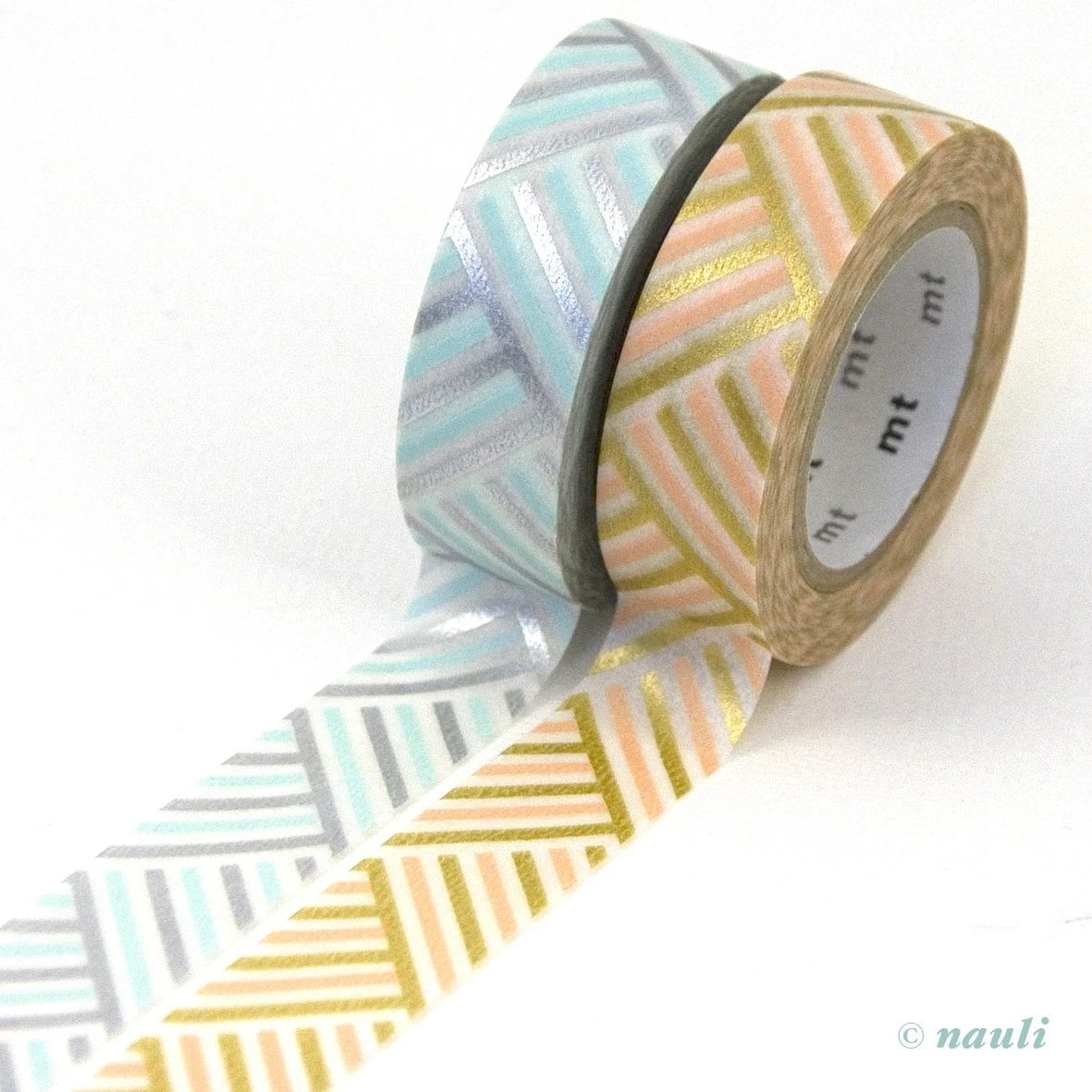 MT Washi Masking Tape Corner Hellblau Pfirsich 6 MT Washi Masking Tape Corner Hellblau Pfirsich