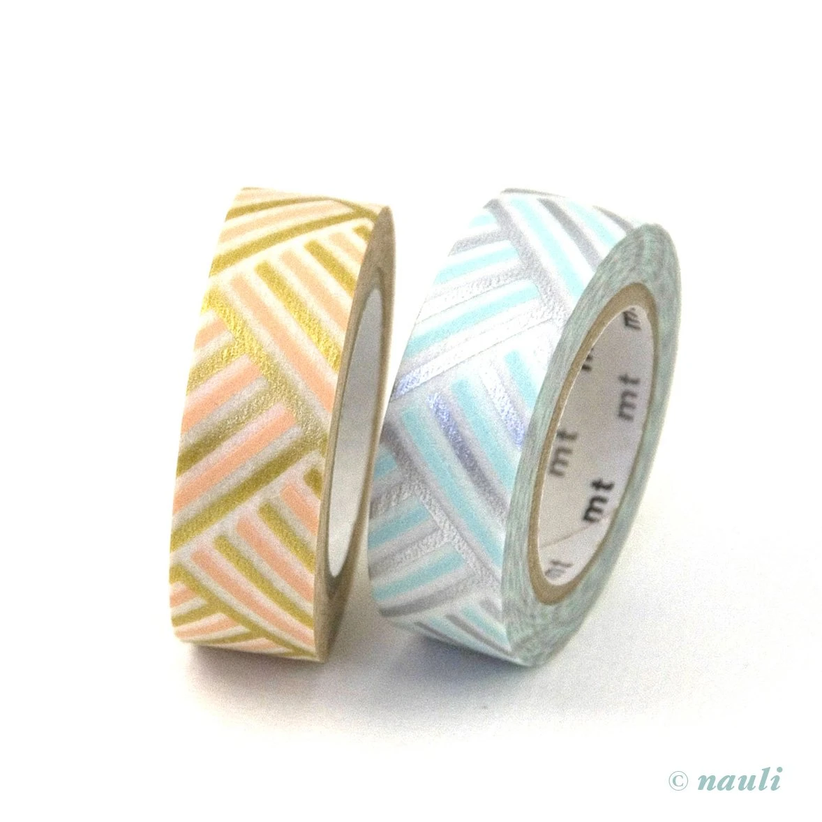 MT Washi Masking Tape Corner Hellblau Pfirsich 4 MT Washi Masking Tape Corner Hellblau Pfirsich