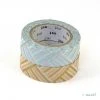 MT Washi Masking Tape Corner Hellblau Pfirsich