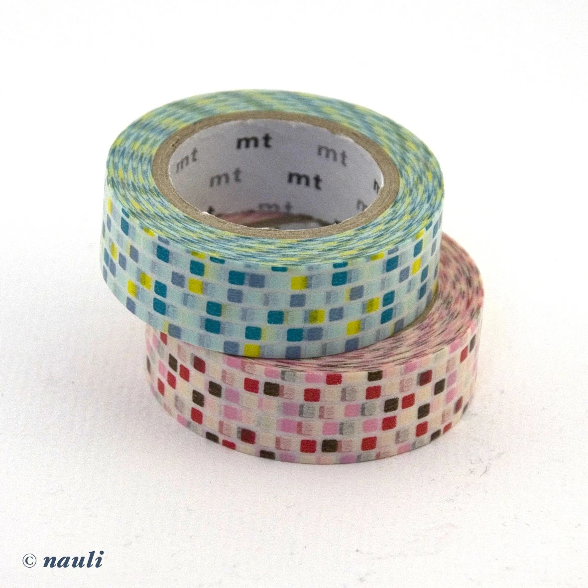 MT Washi Masking Tape Fliesenmuster Rosa Hellblau MT Washi Masking Tape Fliesenmuster Rosa Hellblau